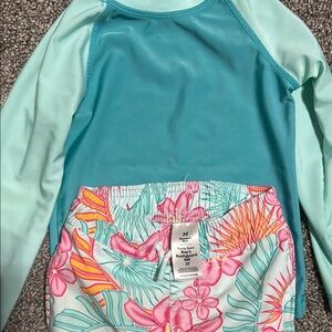 Cat & Jack Blue and Pink Rashguard Swim Set